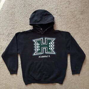 University of Hawaii Sweatshirt Mens Large Pullover Hoodie Lane Seven Black
